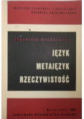 Język Metajęzyk Rzeczywistość