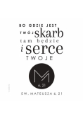 Podstawka korkowa - Bo gdzie jest twój skarb