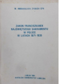 Zakon Franciszkanek najświętszego sakramentu w Polsce w latach od 1871 do 1939