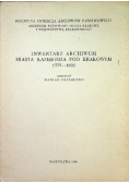 Inwentarz archiwum miasta Kazimierza pod Krakowem 1335 - 1802