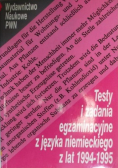 Testy i zadania egzaminacyjne z języka niemieckiego