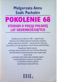Pokolenie 68 Studium o poezji polskiej lat siedemdziesiątych