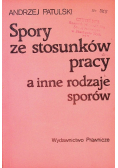 Spory ze stosunków pracy a inne rodzaje sporów