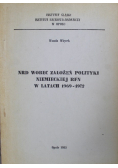 NRD wobec założeń polityki niemieckiej RFN w latach 1969 1972