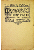 O posłannictwie narodów europejskich