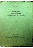 Documents sur les origines de l Universite de Cracovie