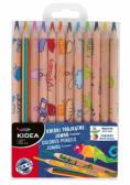 Kredki trójkątne Jumbo EKO 12 kolorów KIDEA