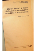 Zbiór zadań z teorii nieliniowych układów regulacji i sterowania
