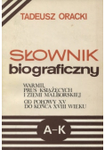 Słownik biograficzny Warmii Prus Książęcych i Ziemii Malborskiej od połowy XV do końca XVIII wieku