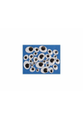 Ruchome oczka owal MIX 50szt