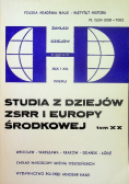 Studia z dziejów ZSRR i Europy Środkowej Tom XX