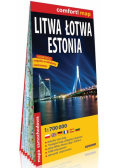 Comfort! map Litwa, Łotwa, Estonia 1:700 000 mapa