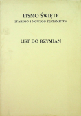 Pismo Święte Listy do Rzymian