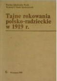 Tajne rokowania polsko radzieckie w 1919 r.