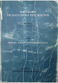 Materiały do nauczania psychologii Seria III Tom 3