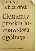 Elementy przekładoznawstwa ogólnego