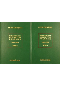 Bibliografia Biblistyki Polskiej tom 1 i 2