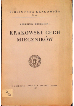 Krakowski cech mieczników 1937 r.