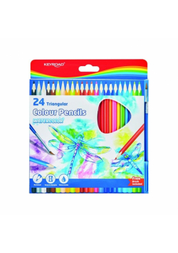 Kredki akwarelowe rozpuszczalne 3mm 24szt