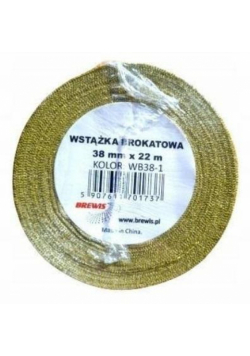 Wstążka brokatowa złota 38mmx22m
