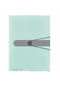 Teczka A4 z gumką PP trans. pastel miętowy