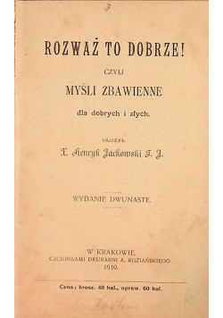 Rozważ to dobrze 1910 r.