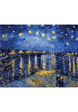 Malowanie po numerach - Gwieździsta noc... 40x50cm