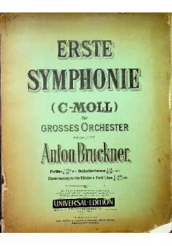 Erste Symphonie C moll Fur Grosses 1898 r.