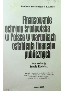 Finansowania ochrony środowiska w Polsce