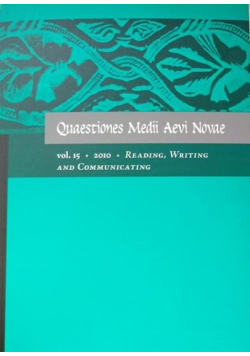 Quaestiones Medii Aevi Novae Volume 15