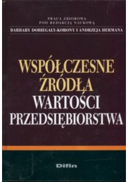 Współczesne źródła wartości przedsiębiorstwa