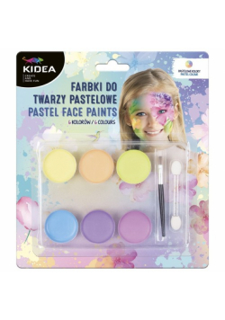 Farby pastelowe do twarzy Kidea 6 kolorów