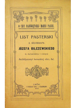 O czci Najswiętrzej Maryi Panny 1903 r