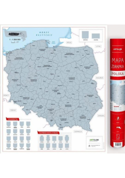 Mapa zdrapka - Polska 1:1 500 000