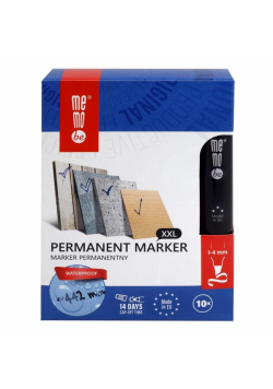 Marker permanentny 1-4mm czerwony (10szt) MemoBe