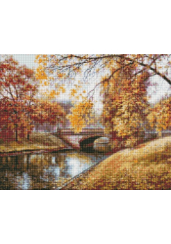 Diamentowa mozaika - Jesienny krajobraz 40x50cm