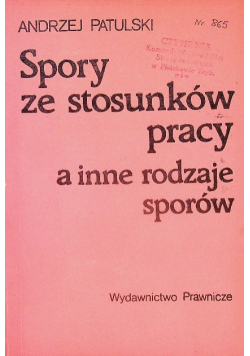 Spory ze stosunków pracy a inne rodzaje sporów
