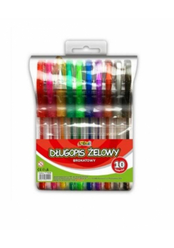 Długopis żelowy Kolori brokatowy 10 kol. PENMATE