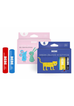 Kredki żelowe w sztyfcie 10g 6 kolorów BB Kids mix