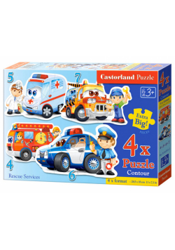 4x1 Puzzle Konturowe Rescue Services