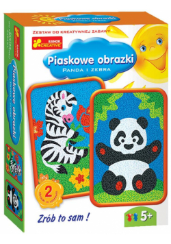Piaskowe obrazki - Panda i zebra