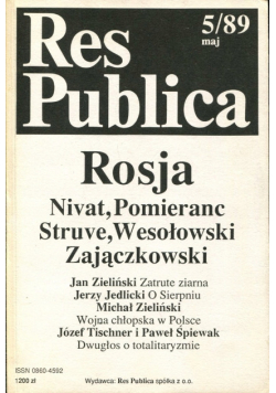 Res Publica Nr 5 / 1989 Rosja