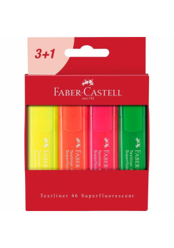 Zakreślacz fluo 4 kolory FABER CASTELL