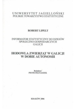 Hodowla zwierząt w Galicji w dobie autonomii