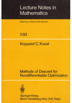Methods of descent for nondifferentiable optimization