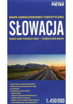 Słowacja 1:450 000 mapa samochodowa PIĘTKA
