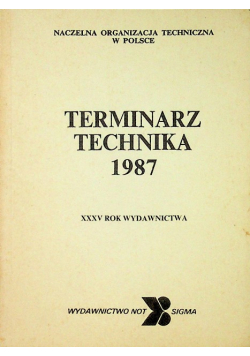 Terminarz technika 1987