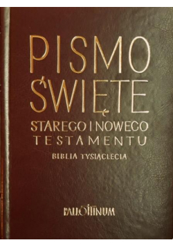 Biblia Tysiąclecia - opr. skórzana złote tłoczenia