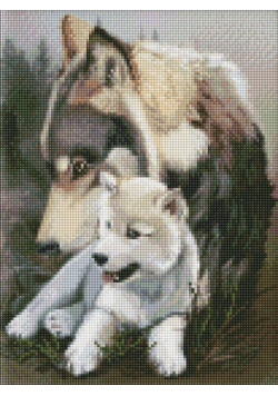Diamentowa Mozaika - Wilcza czułość 30x40cm