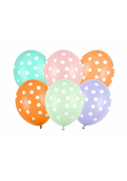 Balony kropki 30cm 50szt